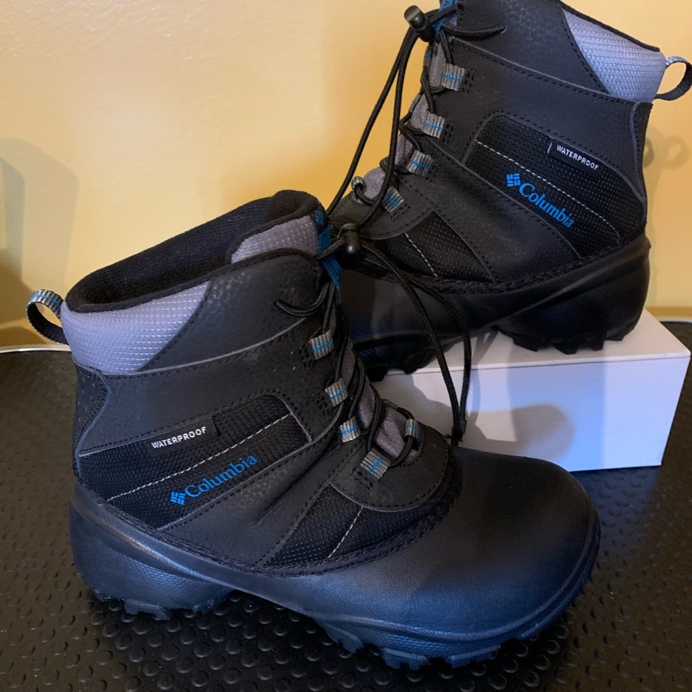 Columbia Kids Rope Tow III Waterproof Black Boots Size 3